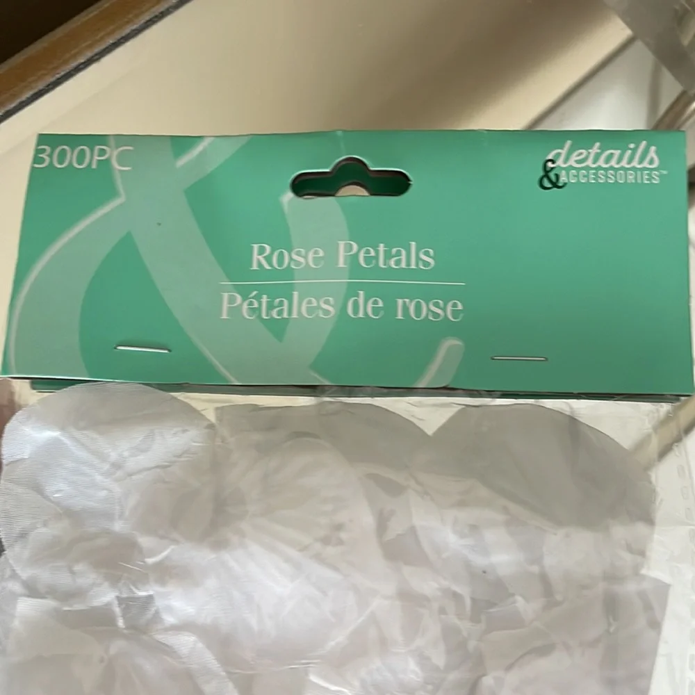 6 Bags of Petals Decorative White Artificial Rose Petals for Events or Weddings